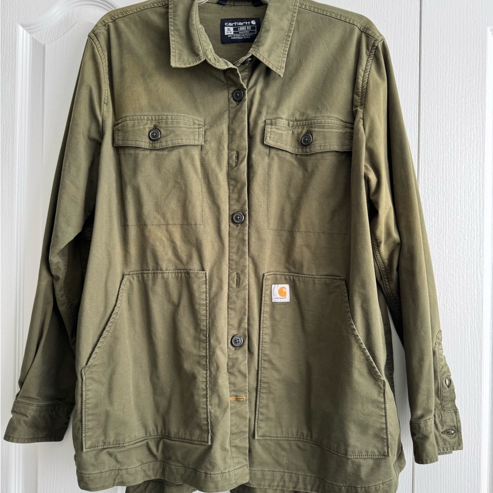 Carhartt Women’s Olive Green Work Jacket Size XL